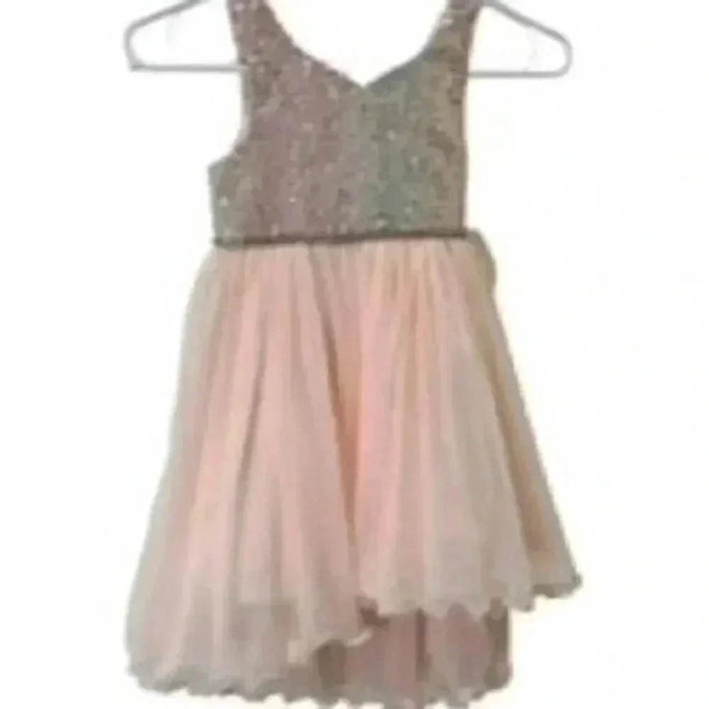 NEW American Princess‎ Dress Pink Sequined Full Skirt Princess Dress Girls Sz 5
